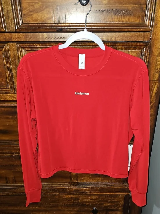 Lululemon Jersey Training Long Sleeve! Sz 4,Wordmark! NWTS! OXFD! Dont Miss Out! - Picture 1 of 10